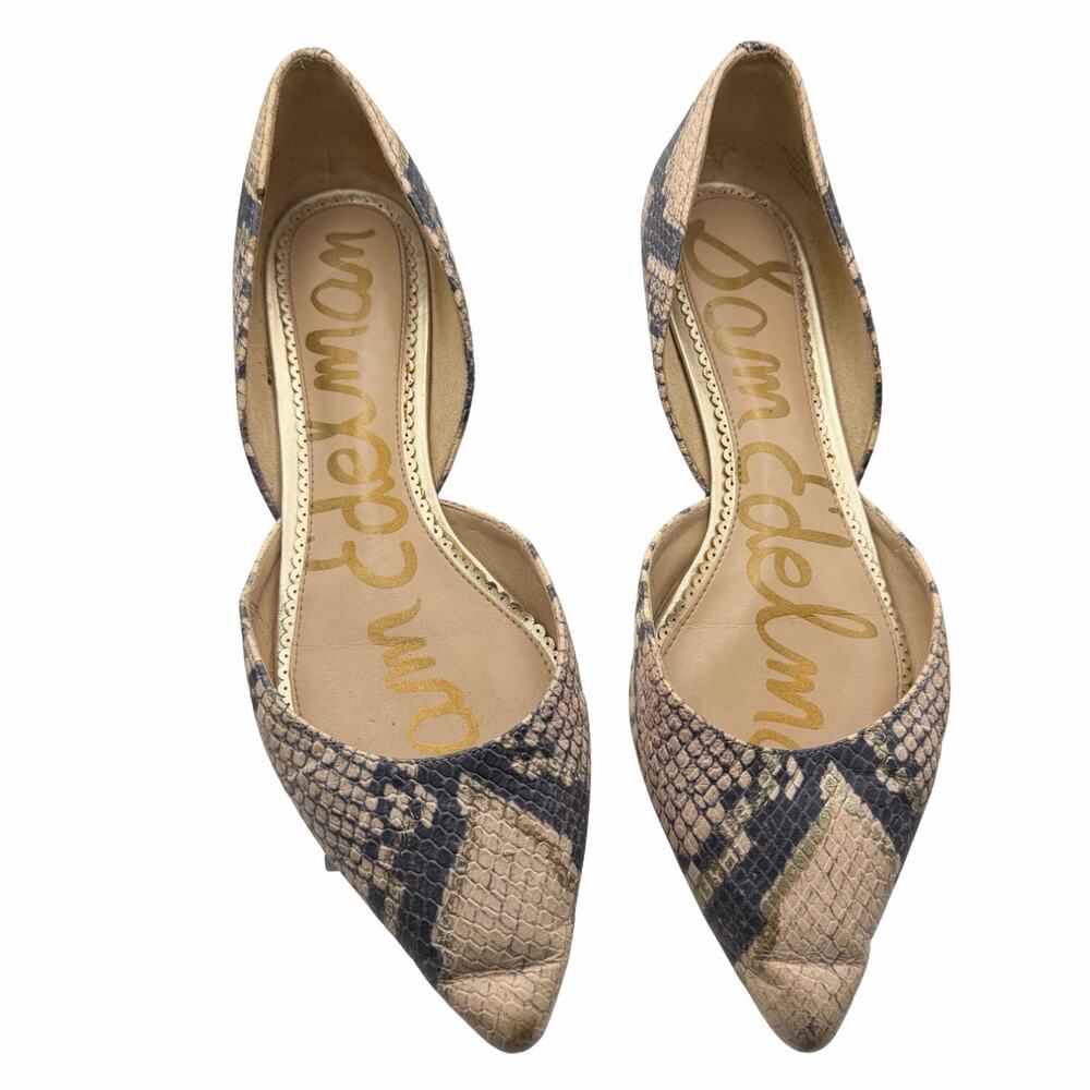 Sam Edelman Pointed Toe Snakeskin Flats Women’s Size 9M/39